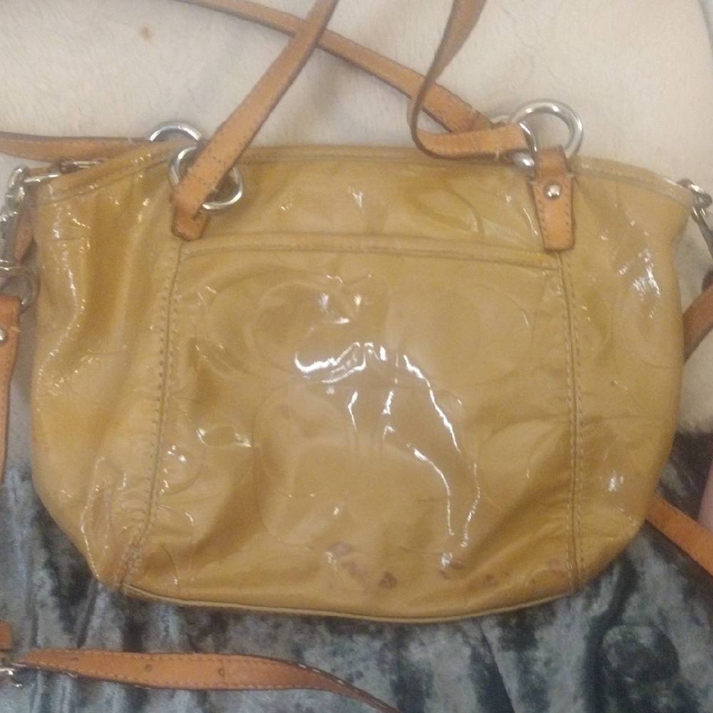 Coach Glossy Tan Shoulder Bag - Picture 5 of 5